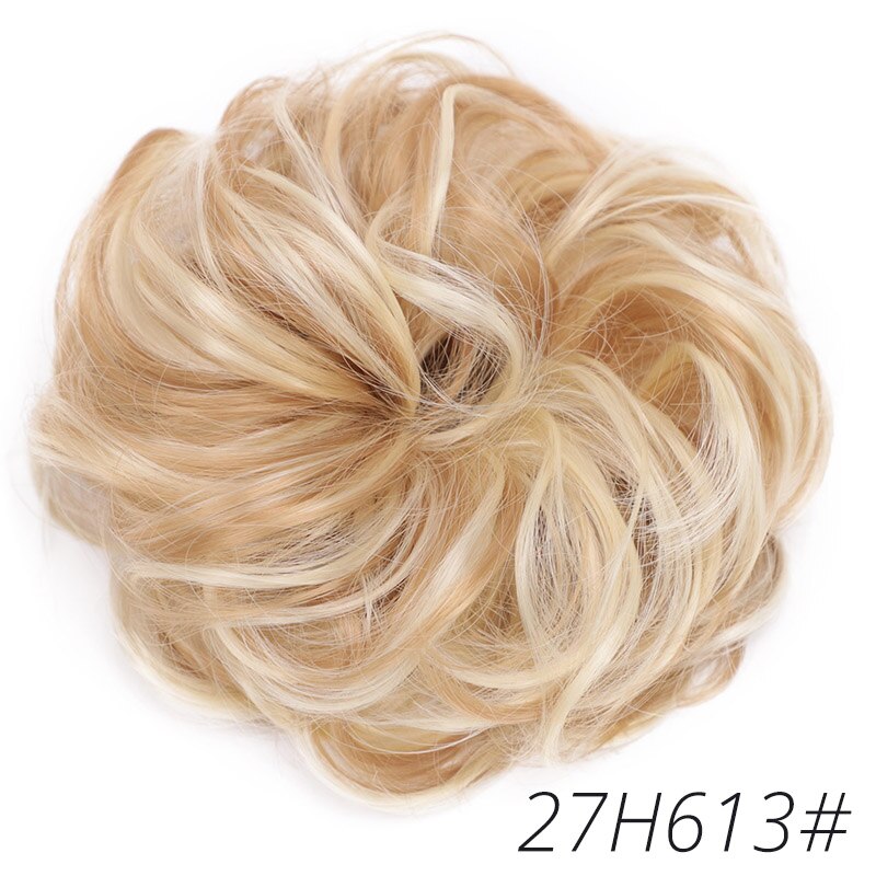 Moño de pelo sintético AISI BEAUTY, moño de goma elástica para el pelo, moño negro o marrón, extensores de goma para el pelo: 27H613