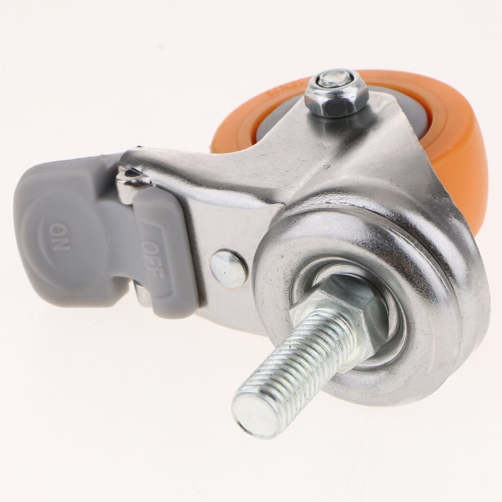 1pcs Heavy Duty Caster Set 2'' Wheels With Brake Stem Casters 40-70kg