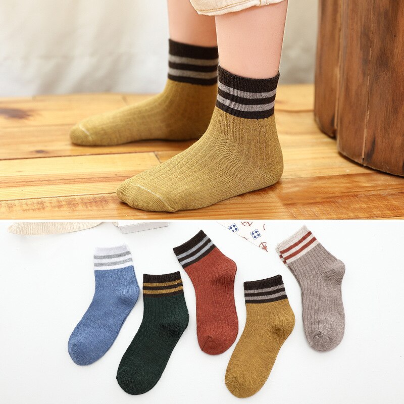 Kinderen Sokken Set Winter Dikker Warmer Zachte Katoenen Baby Meisje Winter Kleding Baby Peuter Kerst Sok Jongens Stuff 5 stuks: NO.1 / M 4-6Y