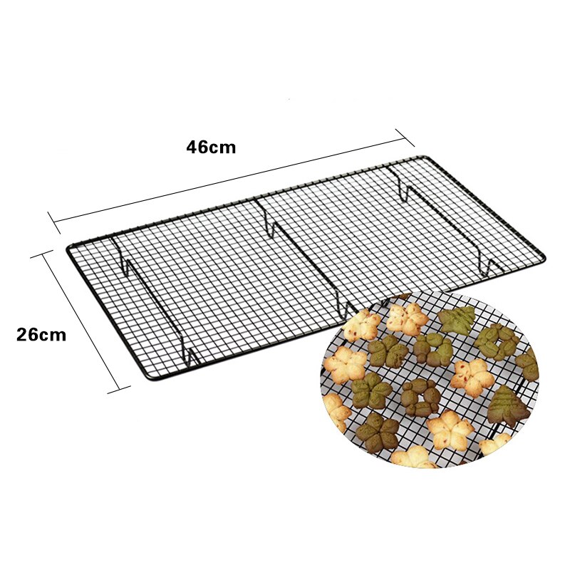 Stainless Steel Cake Cooling Rack Nonstick Wire Tray Grid Cooling Tray For Biscuits Bread Cookie Cake Pizza Baking Bakeware Tool: 46X26CM