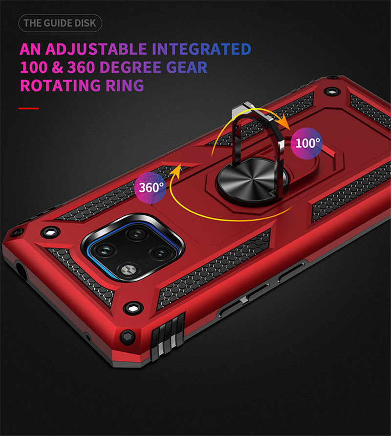 Til huawei mate 20 pro cover magnet bilring stativholder cover til huawei mate 20 pro lya -l09 lya -l29 silikone kofanger coque capas
