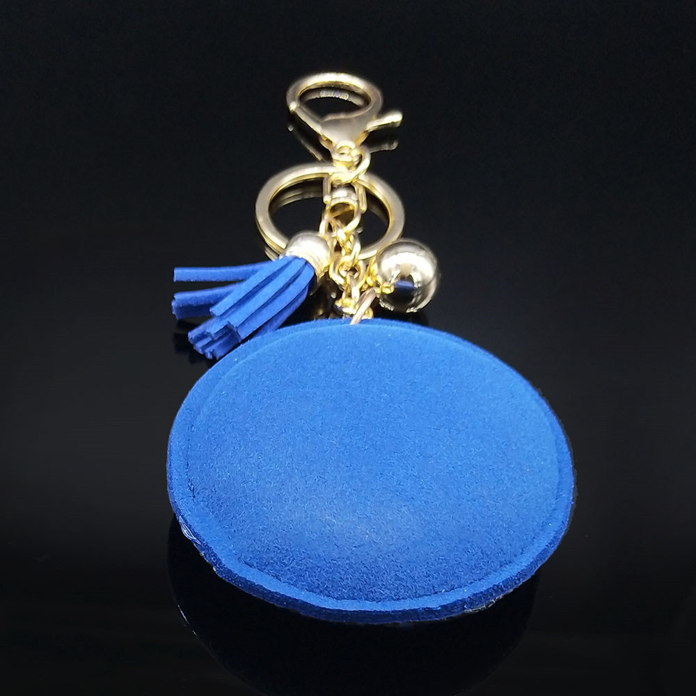 Llaveros de cristal con ojos de pavo, anillo para mujer, llavero de Color azul dorado, accesorios para bolso, joyería, llaveros para mujer