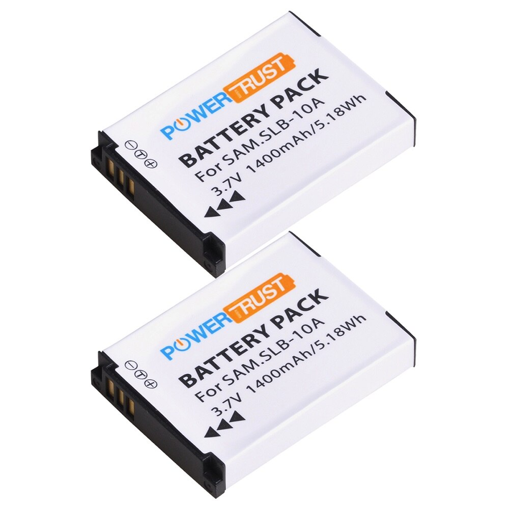 SLB-10A Batteries and Charger for Samsung EX2F HZ15W SL202 SL420 SL620 SL820 WB150F WB250F WB350F WB750 WB800F WB1100F Cameras: 2x Battery