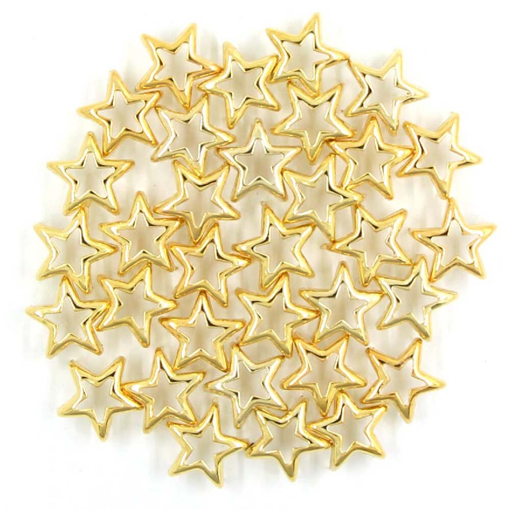 100Stck Stern bilden Gold Krallen Nieten Metall Hohl Nieten Für Punk Leder Spikes Für Kleidung Zubehör Für Taschen DIY leathercraft