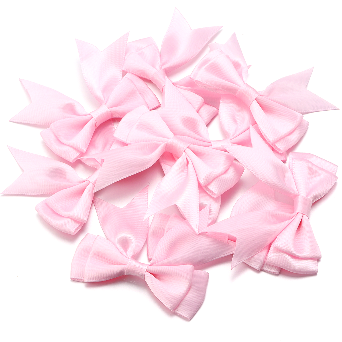 10 stks/partij Satijnen Lint Strikken Leuke Kleurrijke Dacron Dubbellaags Strik Boog Bloem Voor DIY Craft Kleding Decoratie Accessoires: Brass