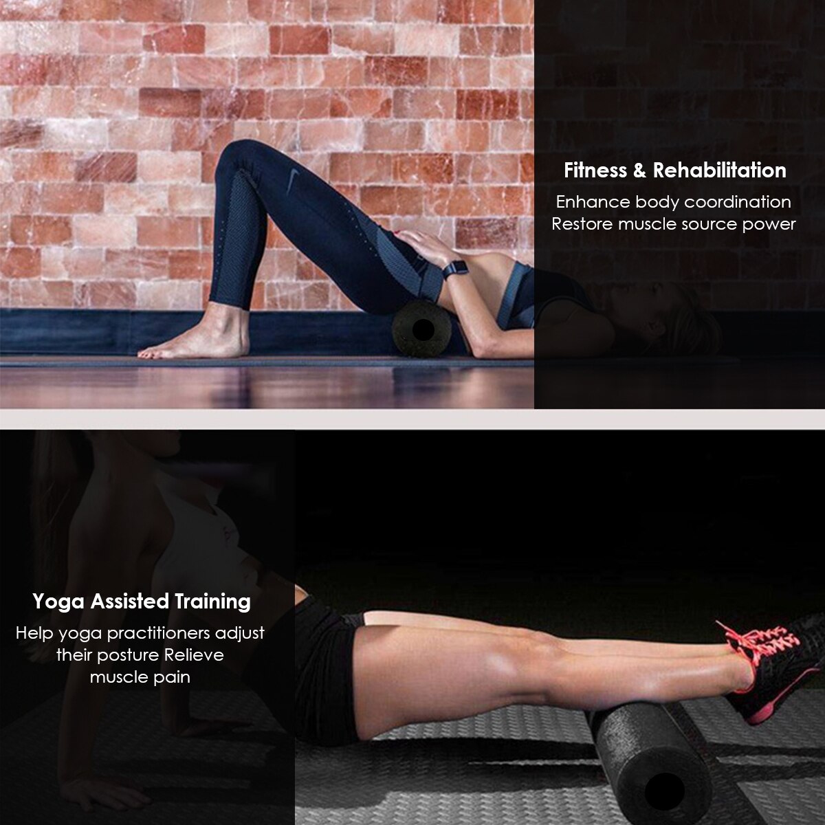 Hög densitet spräcklig ihålig yogapelare perfekt extra fitnessträningsverktyg hjälper till att förbättra kroppens koordination