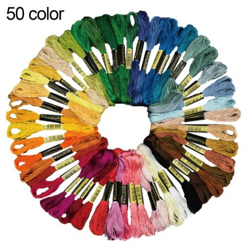 50/100Pcs Multicolor Embroidery Thread Cross Stitch Cotton Sewing Skeins DIY Embroidery Floss Skeins Threads Crafts Sewing Tools: 50pcs
