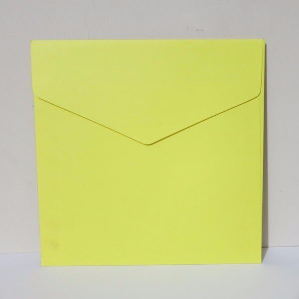 50pcs 127x127mm(5" x 5") Color Paper Envelope CD Storage Sleeve: 127mm Yellow
