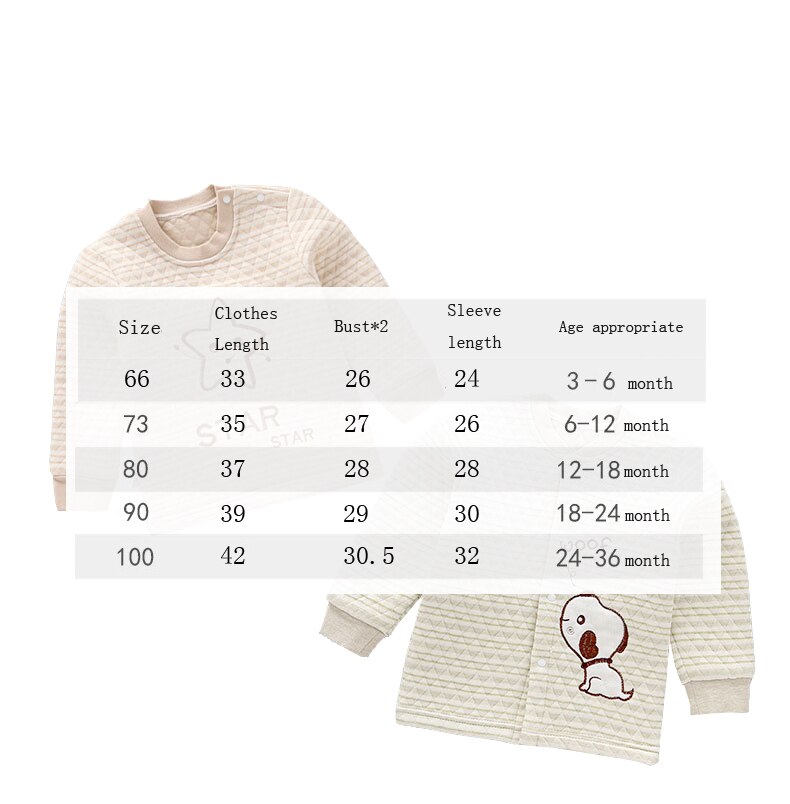 Winter Baby Boy Kleding Baby Lange Mouwen Thermische Vest Verdikking Katoen Meisjes Herfst Ondergoed Kinderkleding