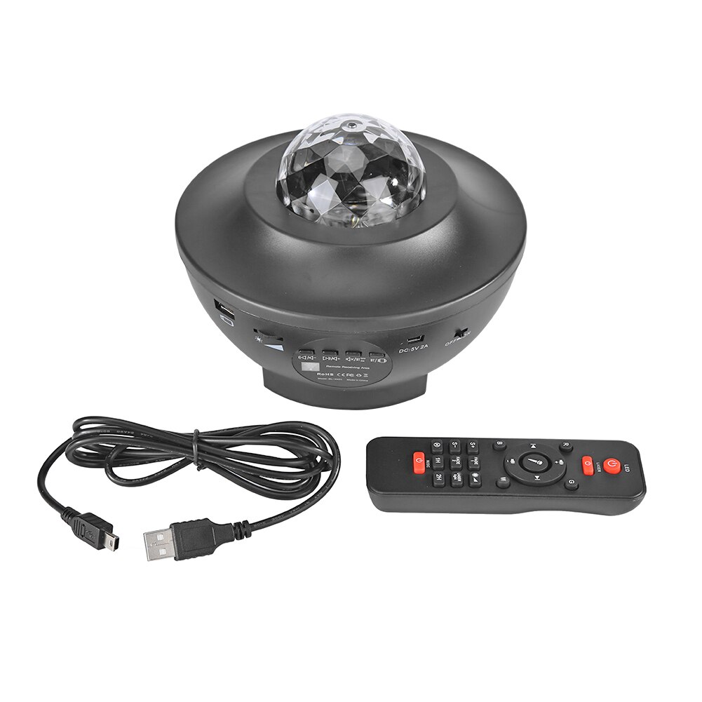 Led projektorljus bluetooth musikspelare fjärrkontroll disco lampa