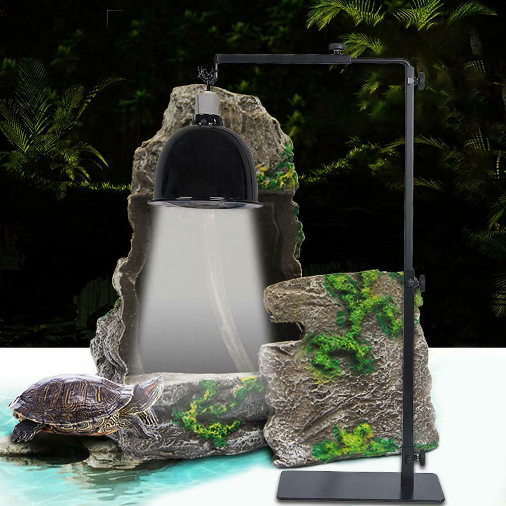 Reptile Lamp Stand Heating Lamp Holder Adjustable Telescopic Metal Light Hanger Holder