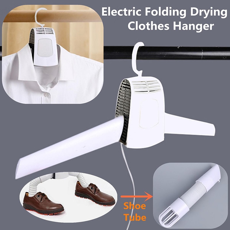Portable Electric Clothes Drying Hangers Rack Dryer Hanger Folding Travel Laundry Shoes Clothes Dryer MachineTravel