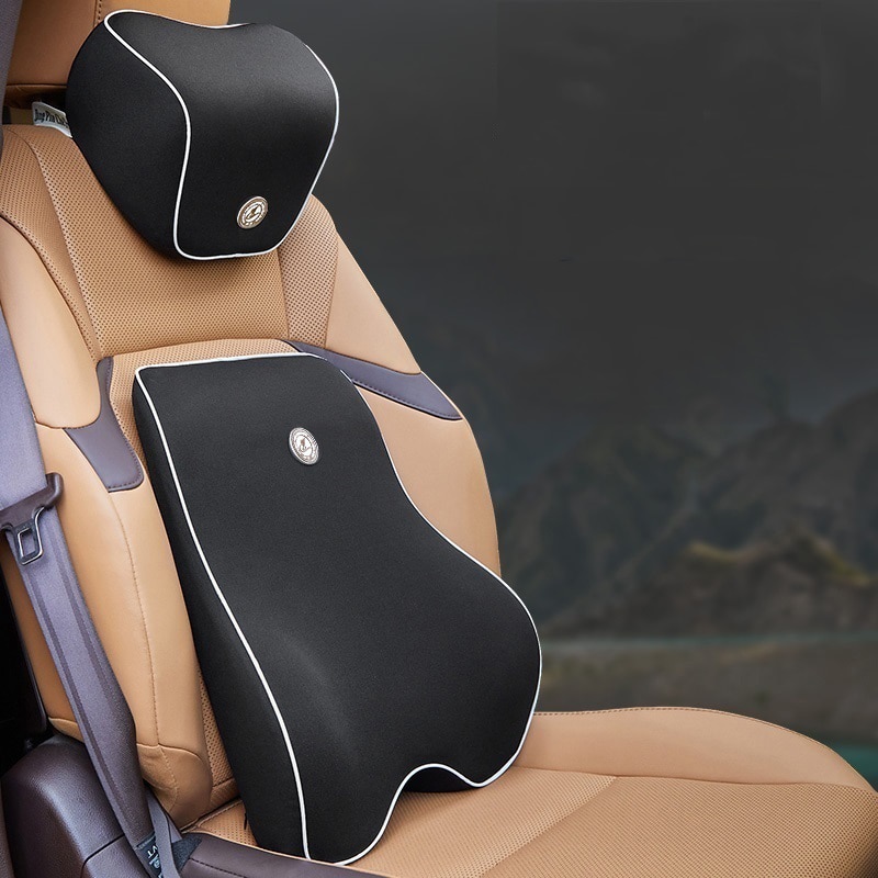 Livtribe Memory Foam Lumbale Ondersteuning Kussen voor Auto - Mid/Onderrug Ondersteuning Kussen voor Autostoel (Grijs
