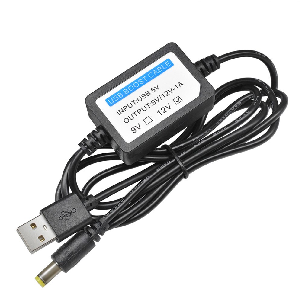 Cabo de reforço de energia de carga USB DC 5V para 12V 1A Adaptador conversor Step UP Cabo USB com componente de reforço