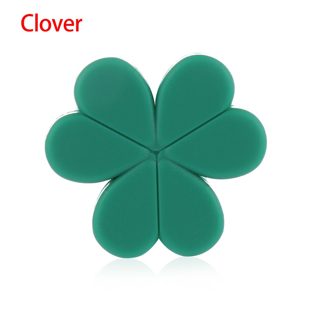Lovely Cartoon Fruit Charger Cable Winder Protective Case Saver Data line Protector Earphone Cord Protection Sleeve Wire Cover: Clover