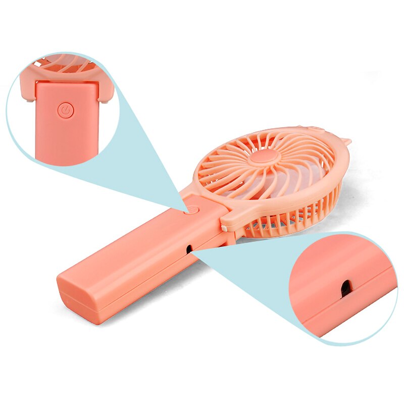 Draagbare Handheld Fan Mini Oplaadbare Fan Leuk Varken Vorm Fan Mute Grote Wind Fan