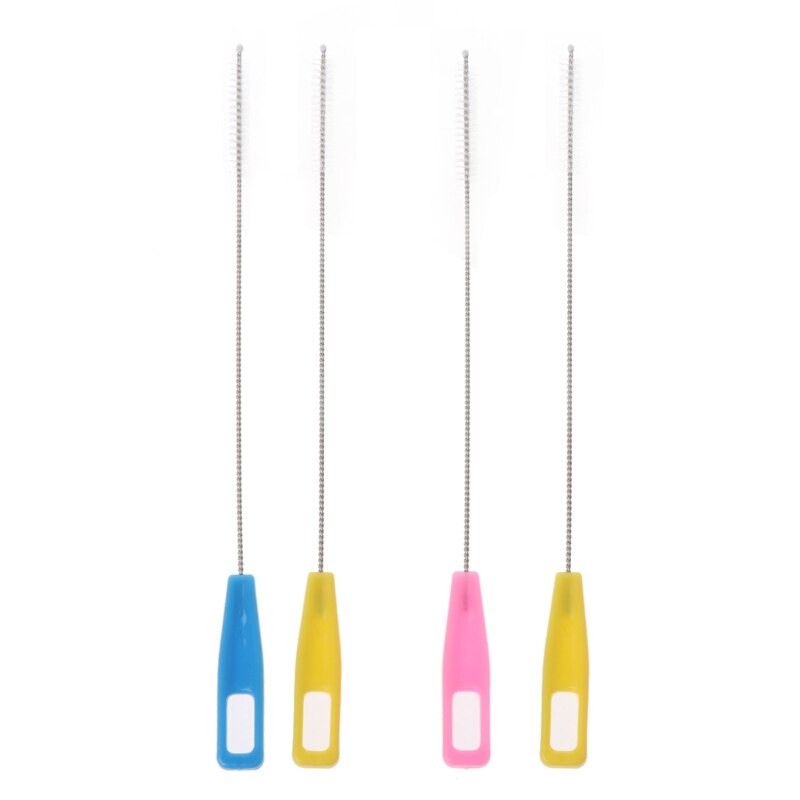2pcs Baby Milk Feeding Bottle Drink Water Cup Straw Washing Brush Cleaner Tool QX2D
