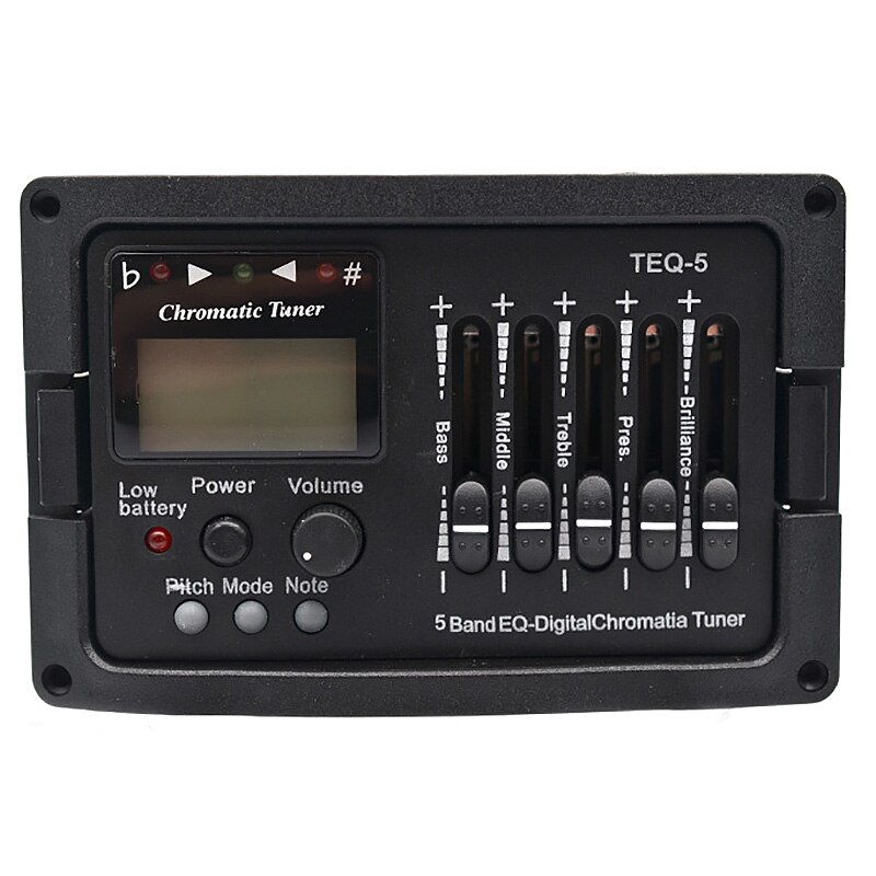 5 Band Acoustic Guitar Preamp EQ Equalizer Classical Acoustic Guitar Amplifier Digital Blend Tuner Piezo Pickup