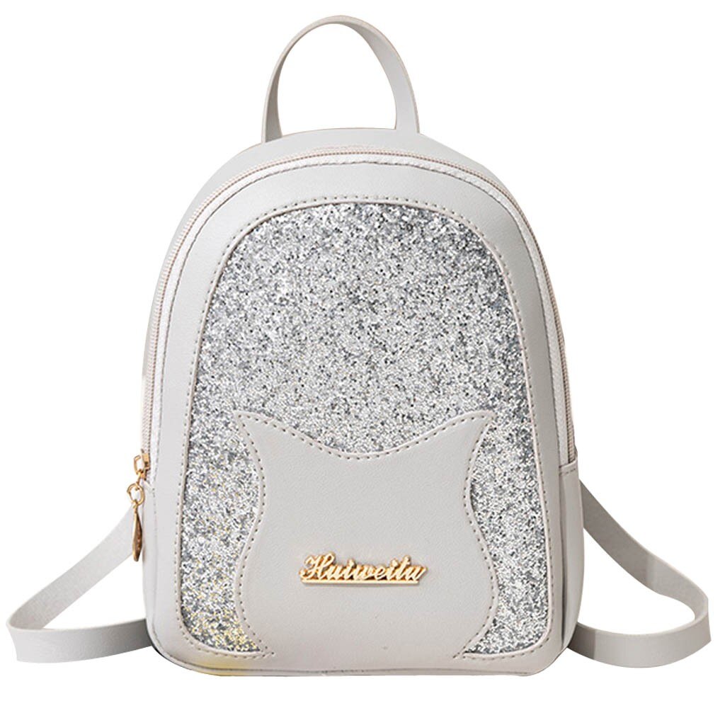 Mochila pequeña para niña, bolso de hombro de lentejuelas brillantes a la , Mini mochila multifunción para mujer, para adolescentes y Niños # YJ: Gray
