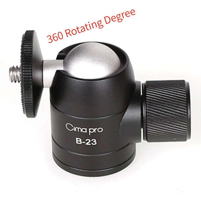 XILETU B-23 Stativ Kopf Aluminium Legierung Metall Mini 360 Grad Stativ Ball Kopf Panorama Kopf W 1/4 Schraube für DSLR goPro