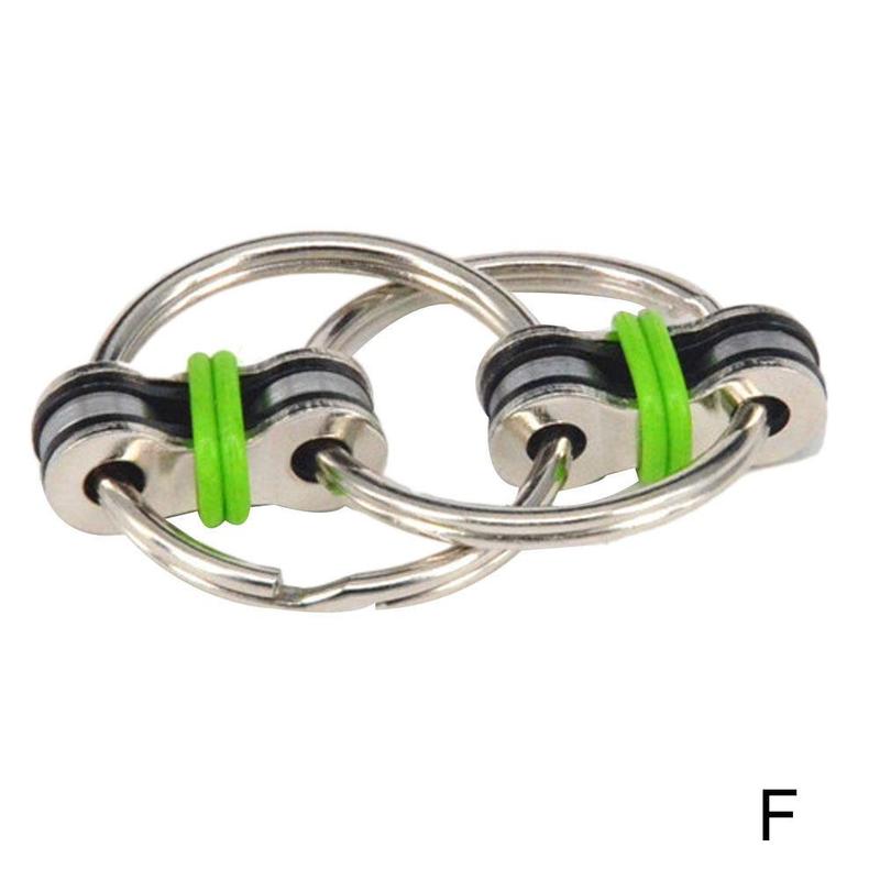 Decompression Chain Vent Toy Decompression Chain Bicycle Chain Carved Buckle Sensory Toys Stress Relieve: Green