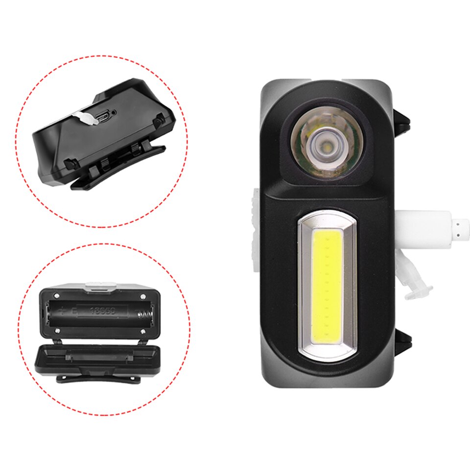 Mini XP-G Q5 Koplamp USB opladen Rijden koplampen ... – Grandado