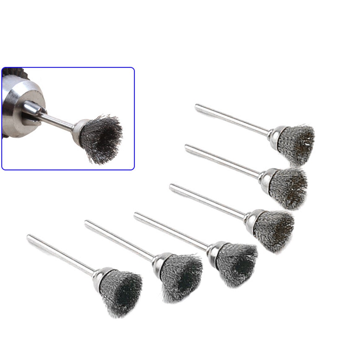 10 Pcs Staaldraad Wiel Borstels Dremel Accessoire Voor Rotary Gereedschap Polijsten Dremel Borstel Voor Mini Boor