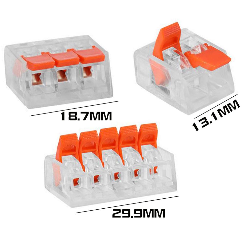 75Pcs 221 Electrical Connectors Wire Lever Block Clamp Terminal Cable 2 3 5 way