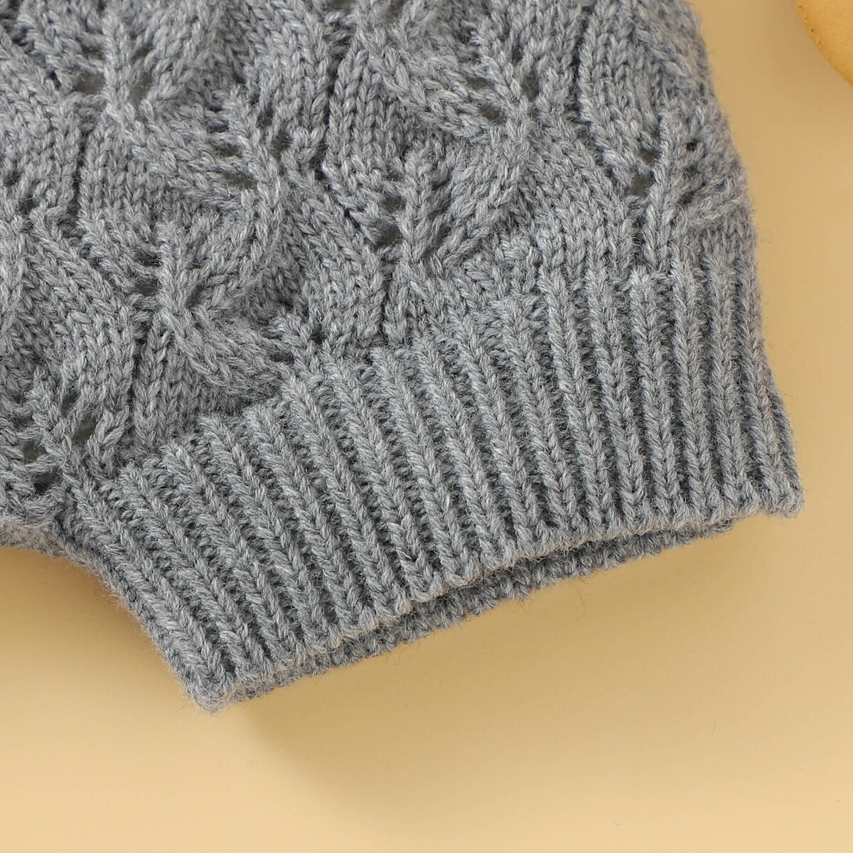 Citgeett Sommer freundlicher Baby Jungen Mädchen betroffen Overall SchöNe Ärmel Einfarbig Einteiliges Strampler Herbst Kleidung Tasten