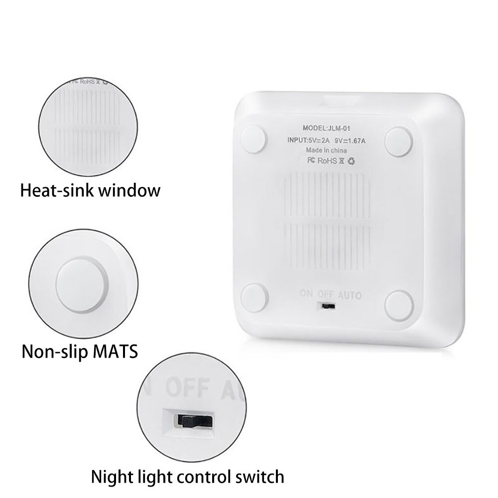 Fast Wireless Charger for Samsung S10 S9/S9+ Note 9 Qi Charging Pad Controllable Night Light Wireless Charging for iPhone 11 Pro