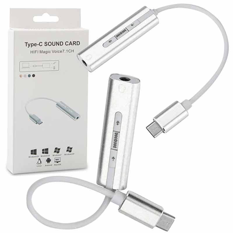Powermaster Usb 3.1 Type C Naar 3.5 Mm Audio Converter 10 Cm Wired (S-LINK SL-USB-C82)