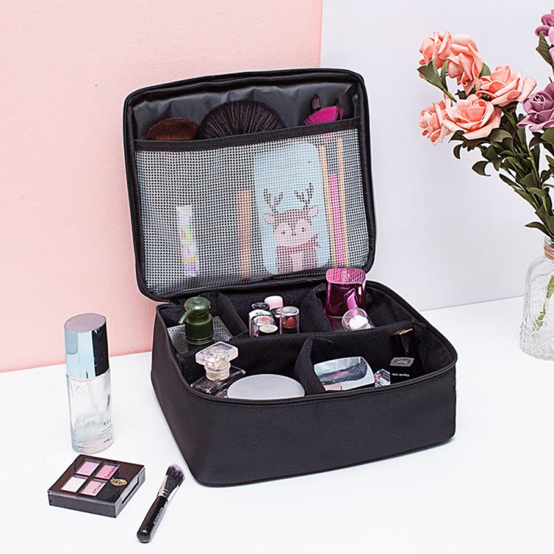 Partition Storage Large Cosmetic Case Makeup Storage Bag Makeup Handbag Travel Make Up Organizer Cases Beauty Kit