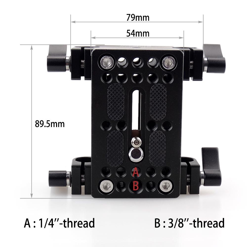 MAGICRIG Universal Camera Mounting Plate Tripod Mount Plate Shoulder Mount Support Rig with 15mm Rod Clamps for DSLR Camera Rig