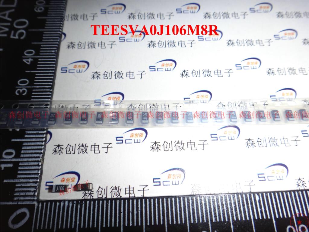 SMD tantaal condensator 10 uf TEESVA0J106M8R originele * 6.3 V type A 3216/1206