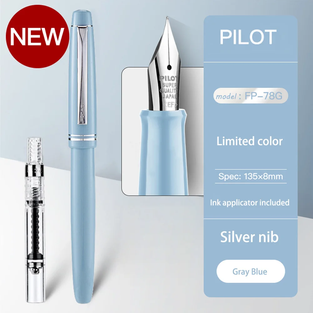 Oryginalne pióro wieczne pilot w stylu włoskim 78G pióro atramentowe metalowa stalówka szkolne artykuły papiernicze pisanie gładki zestaw robić kaligrafii artykuły biurowe: Niebieski / o.b.
