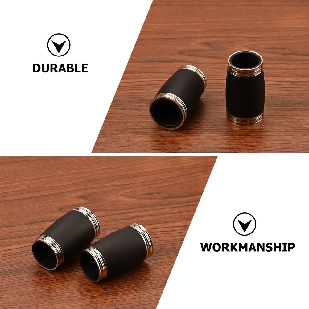 2pcs Clarinet Metal Two-section Tubes Clarinet Replacement Tuning Tube Parts