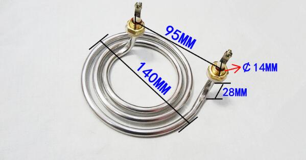 Coil Heating Element Circle Water Heater Pipe AC220V/380V 3KW 201/304Stainless Steel Electric Parts for Water Bucket/Tank