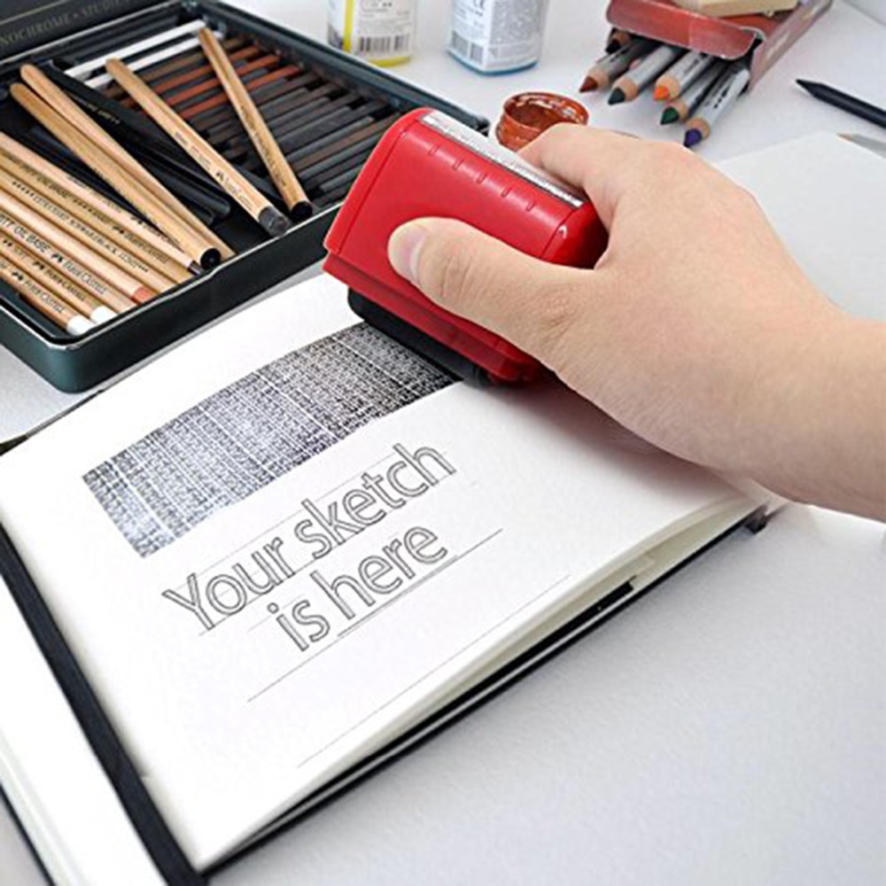 Roller Self Inking Stock Stamp Seal Theft Protection Code Guard Your ID Confidentiality Confidential Seal Office File Stamp Tool