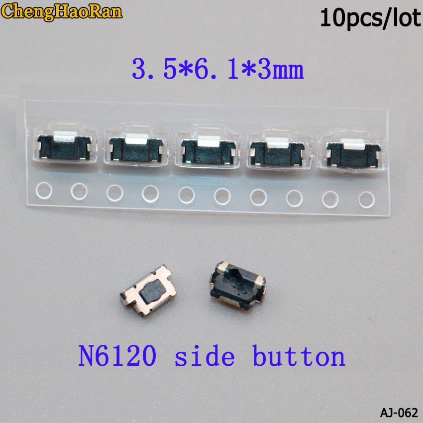 ChengHaoRan 3.5*6.1*3mm SMD knop schakelaar Voor N6120 side knop kleine schuifschakelaar set van 10