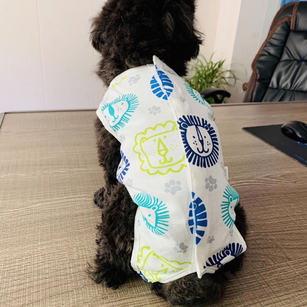 Mono portátil para mascotas, mono de algodón para perro, estampado, amigable con la piel, traje de destete para mascotas