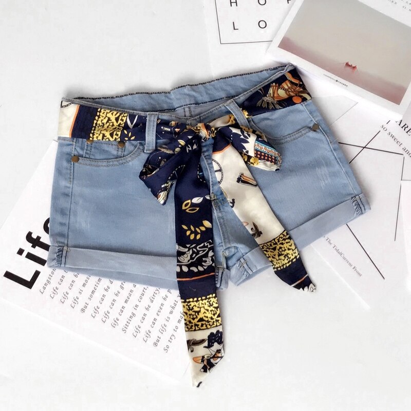 Bufanda de seda larga y estrecha para mujer, banda para la cabeza con estampado de , bolso de corbata pequeño, bufandas delgadas con cinturón de constelación japonesa