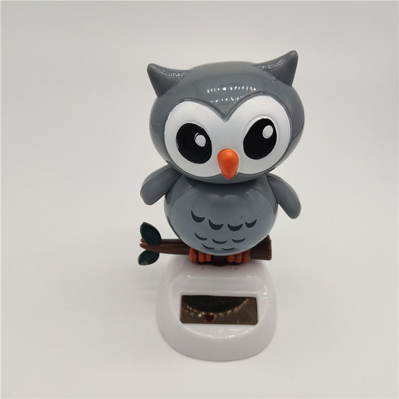 1Pcs Solar Powered Nette Eule Vögel Schütteln Kopf Auto Ornament Solar Spielzeug Klassische Schaukel Puppe Auto-Dashboard Zubehör Spielzeug