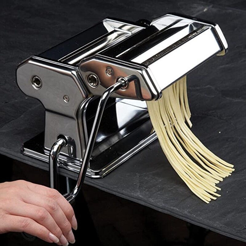 Pasta Maker Machine Hand Crank - Roller Cutter Noodle Makers Best for Homemade Noodles Spaghetti Dough Making Tools: Default Title