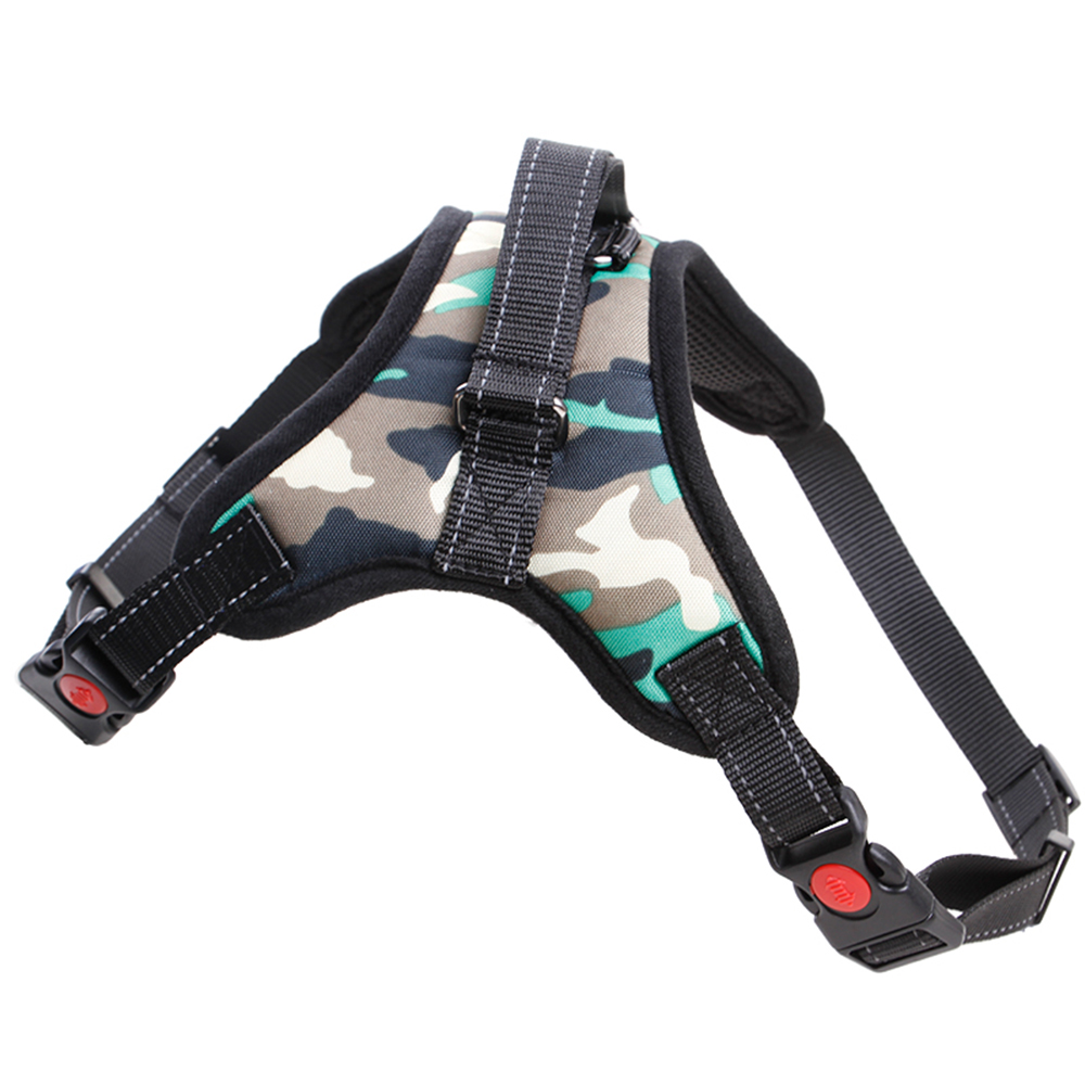 Papipet Harnassen Hond Verstelbare Ademend Mesh Lichtgewicht Pet Hond Controle Halsband Accessoires: Camouflage / S