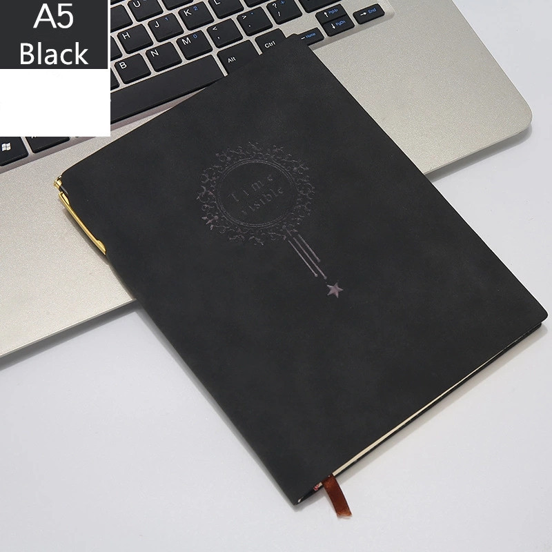 Leer Notepad Business Planner Notebook Dagboek Journal Note Boek Voor Kantoor School Briefpapier Levert: black