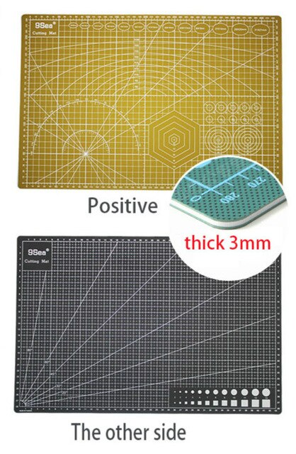 A3 tappetino da taglio in Pvc tappetino da taglio patchwork pad A3 strumenti patchwork strumento manuale fai-da-te tagliere autorigenerante a doppia faccia: 3 A3