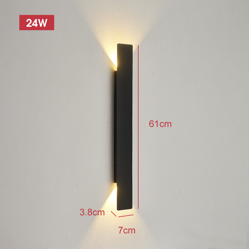 Moderne led waterdichte buiten omhoog en omlaag wandlamp IP65 aluminium 18w LED wandlamp binnen versierde wandkandelaar