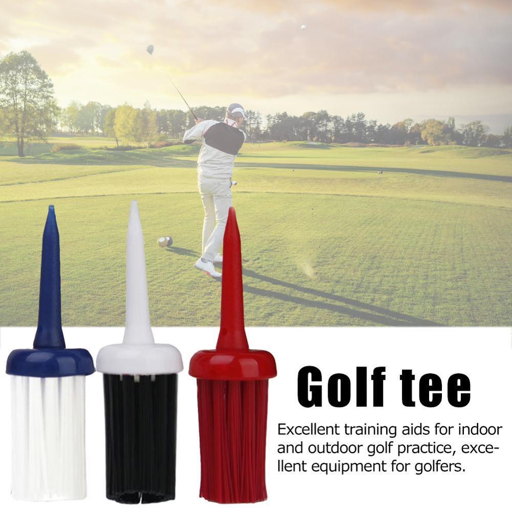 10 stk/pakke golf tee 52mm kugle tee børste plast golf rengøring tee groove gof værktøj rensebørste kølle børste golf tilbehør  l7 g 8