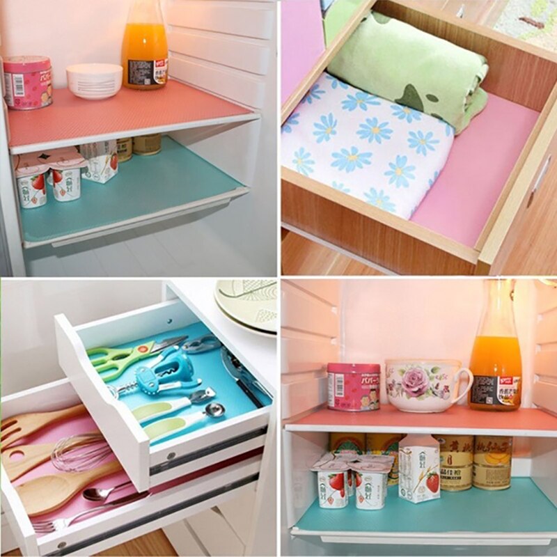 4 pçs/set Geladeira À Prova D' Água Pad Antibacteriano Anti-incrustantes Mofo Umidade Tailorable Geladeira Pad Esteiras