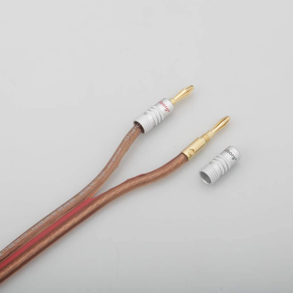 Viborg X24Stck 4mm Lautsprecher Bananen Stecker 24K Gold überzogene Schraube lautsprecher kabel verlängerung Adapter Jack